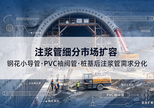 罗江注浆管细分市场扩容，隧道钢花小导管、PVC 袖阀管、桩基后注浆管需求分化